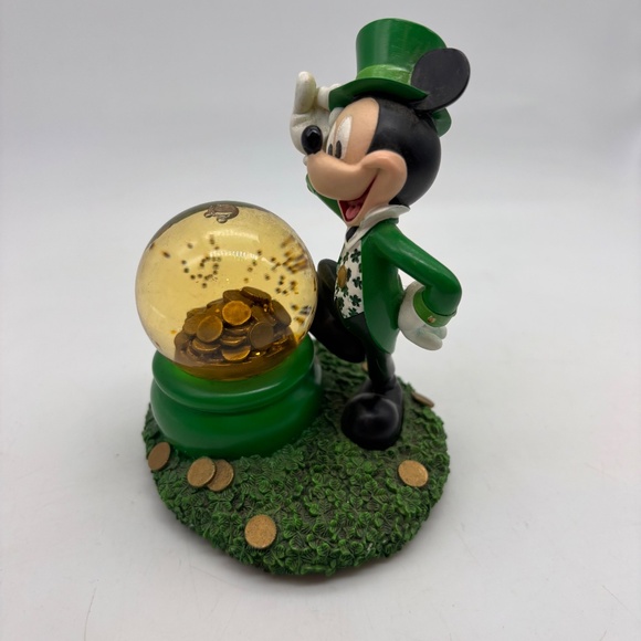 Disney WDW Parks Mickey Mouse Leprechaun St. Patricks Day Mini Water Snow Globe - Picture 7 of 10